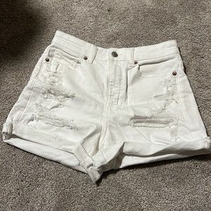 American eagle white high rise shorts
